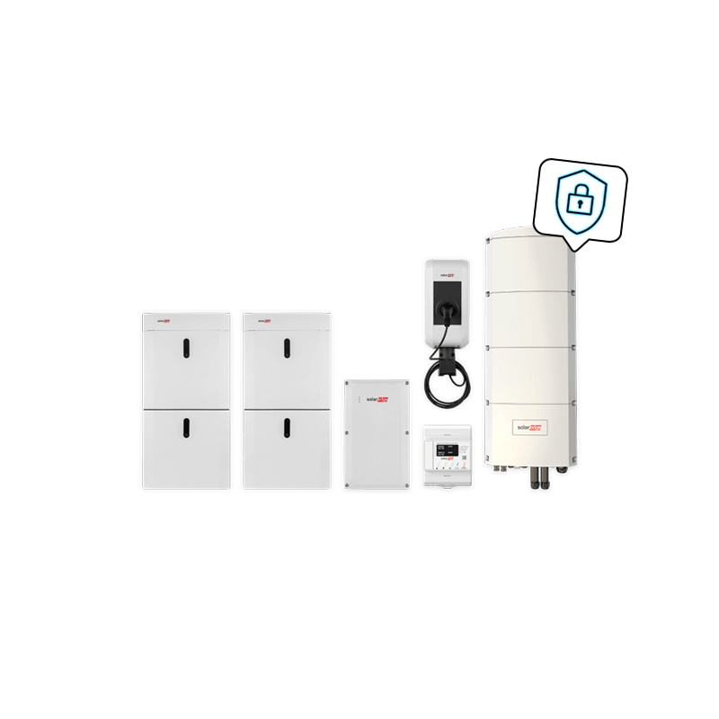 Kombipaket SolarEdge Home Ersatzstrom mit Ladestation, SE8K-RWB48 und 19,4 kWh
