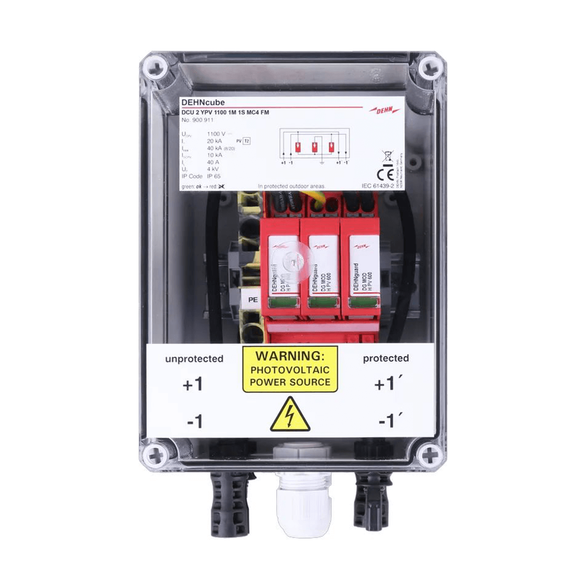 DEHNcube 2 YPV 1100 1M 1S MC4 FM