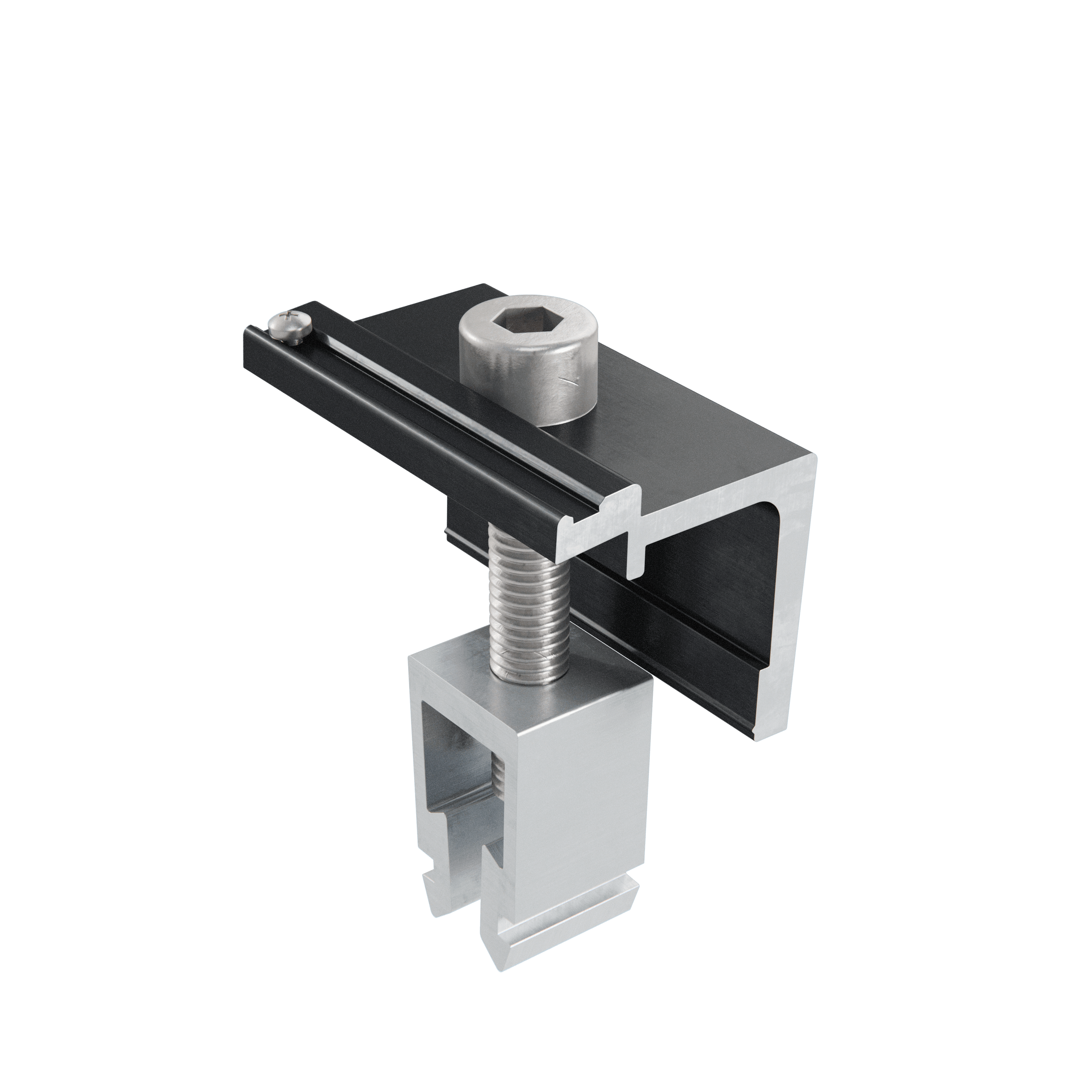 Alumero easyCLAMP Endklemme Click mit Pin schwarz, 30 - 42 mm