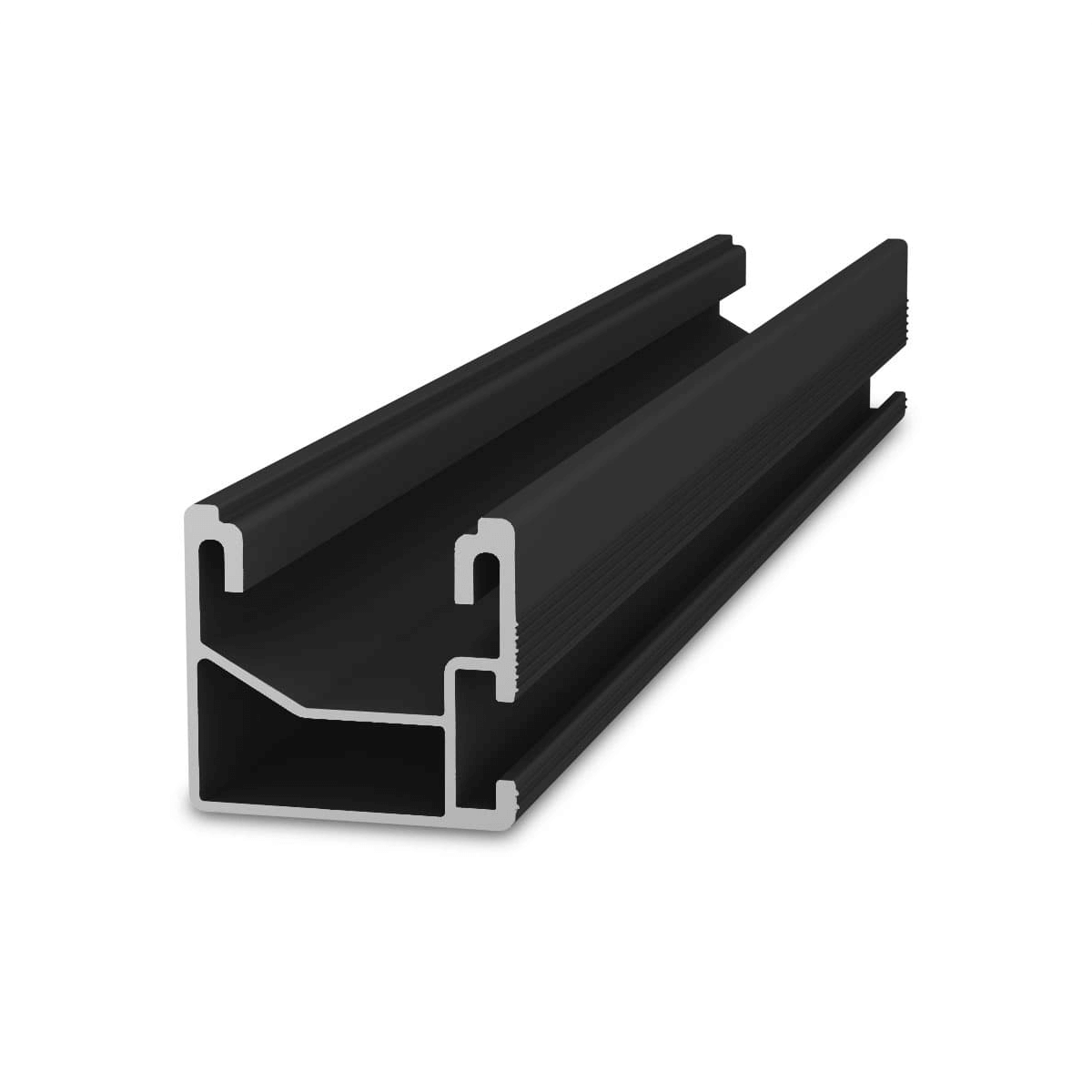 K2 Montageschiene SingleRail 36 mit  4,80 m, schwarz-eloxiert