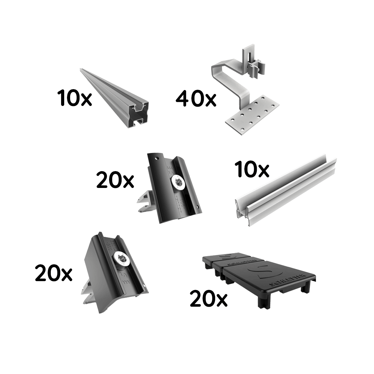 Schletter Paket schwarz Schletter Paket schwarz
