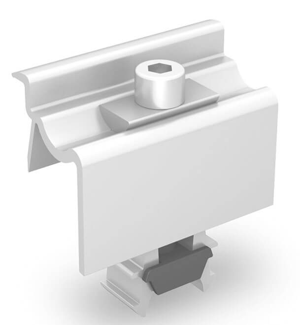 K2 Universal Modulendklemme OneEnd, silber