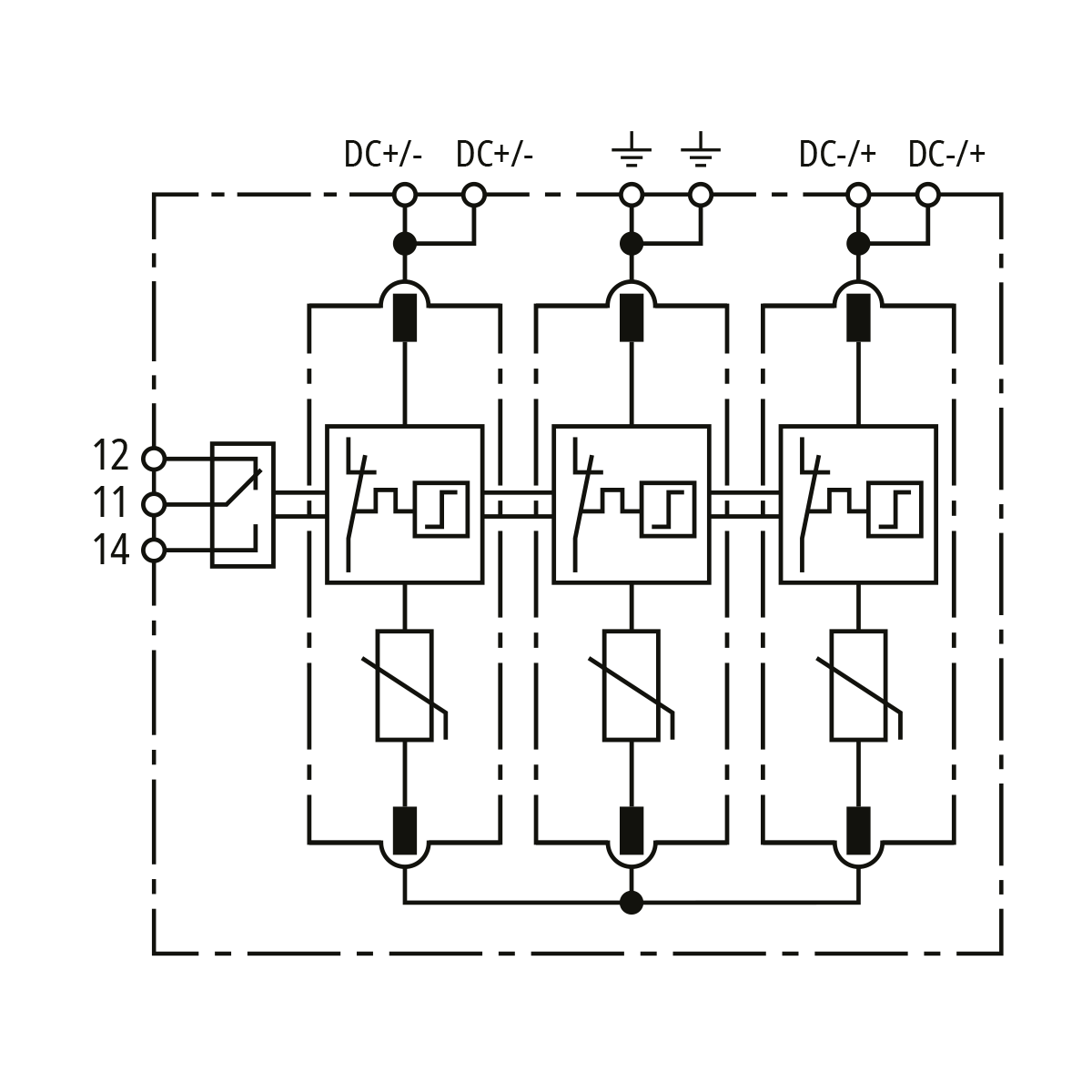 DEHNcube 2 YPV 1100 1M 1S MC4 FM