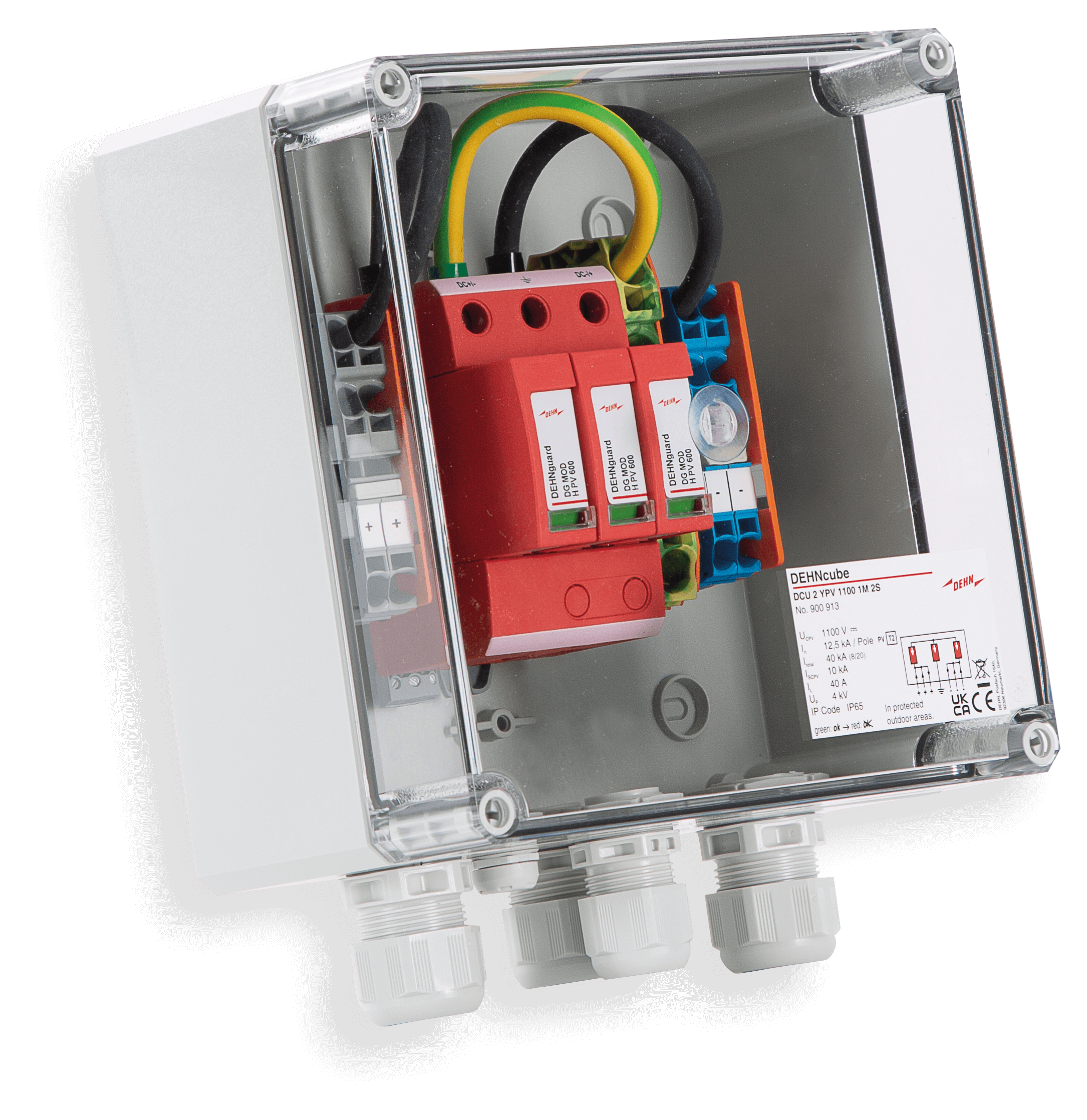 enwitec Überspannungsschutz DC Typ II, 1 MPPT, Klemmen