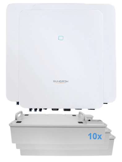 Sungrow Kombipaket je 1x SH5.0RT, SH6.0RT, SH10RT & 10x SBR 3.2 Batterie