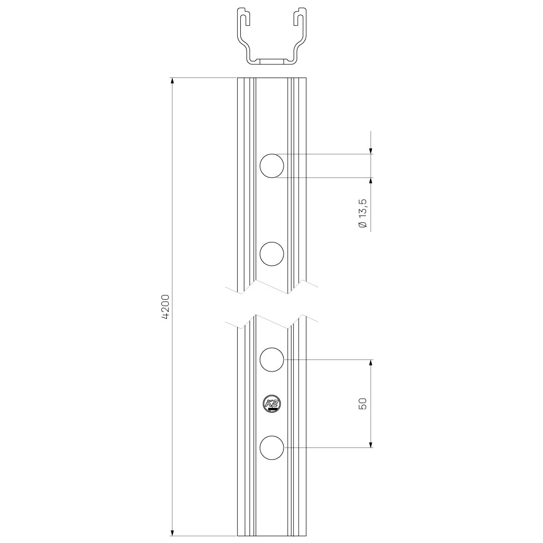 K2 PerfoRail M; 4.20 m