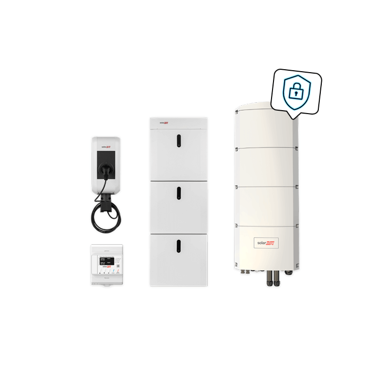 Kombipaket SolarEdge Home mit Ladestation, SE10K-RWB48 und 14,55 kWh