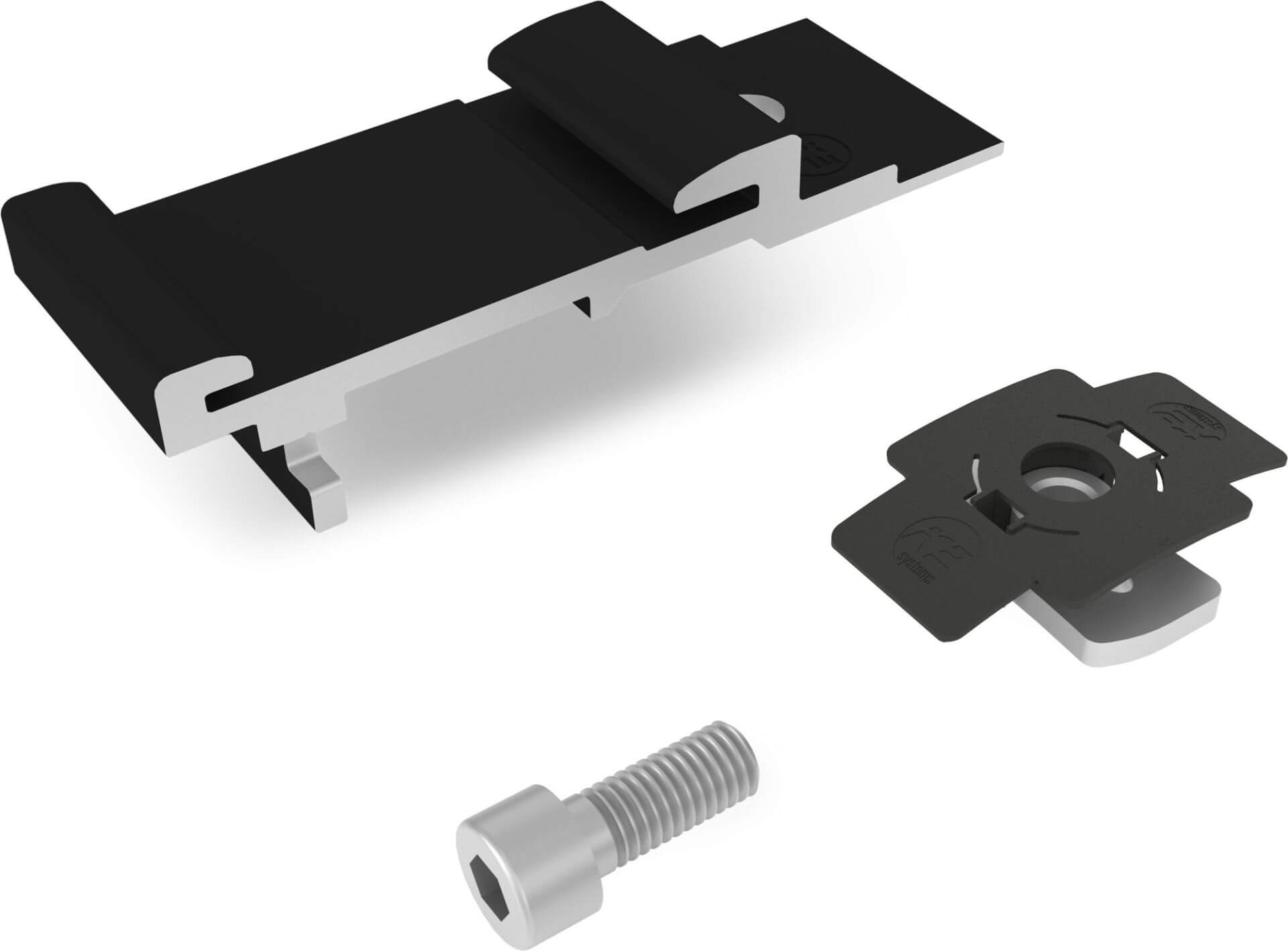 K2 InsertionRail 2.0 CrossConnector-T Set, schwarz eloxiert
