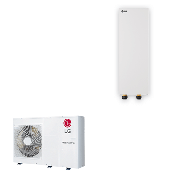 LG THERMA V R32 Monobloc S Luft/Wasser-Wärmepumpe 9 kW Set