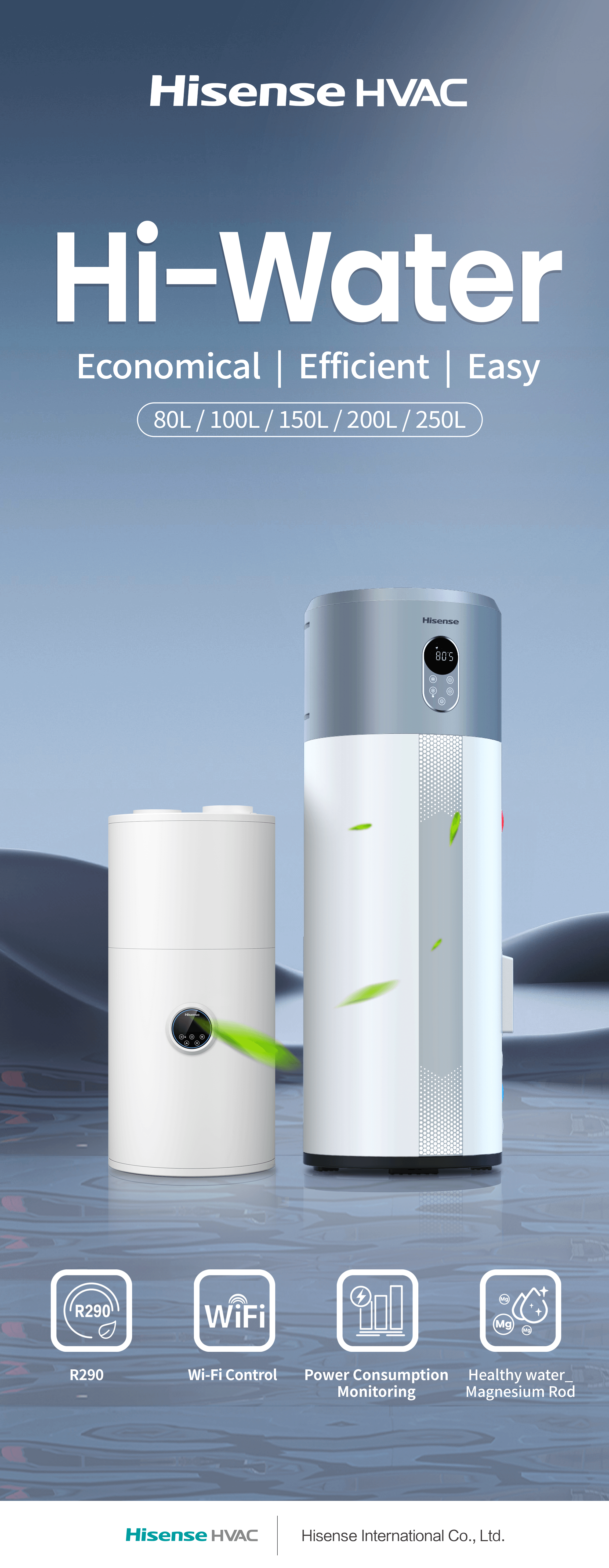 Hisense Brauchwasserwärmepumpe Hi-Water R290 150 l 