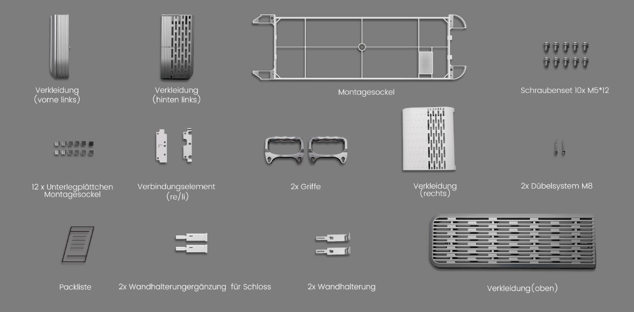Sigenergy SigenStor Installation Kit für Bodenmontage mit verstellbaren Standfüßen