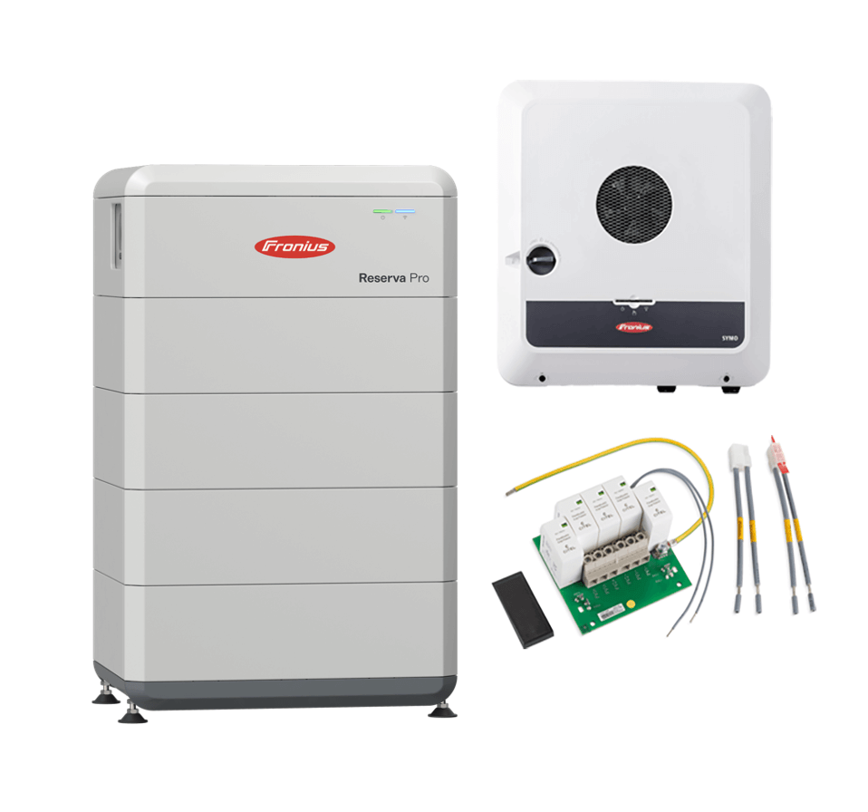 Fronius Symo GEN24 10.0 Plus mit Reserva Pro 16 und DC-Überspannungsschutz